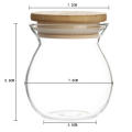 Glass Storage Jar Airtight Container with Bamboo lid